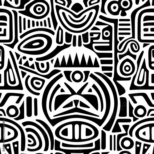 Abstract brazilian indigenous pattern seamless 