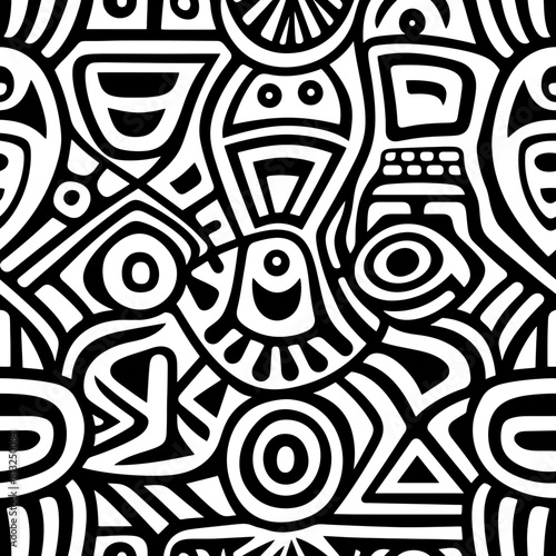 Abstract brazilian indigenous pattern seamless 