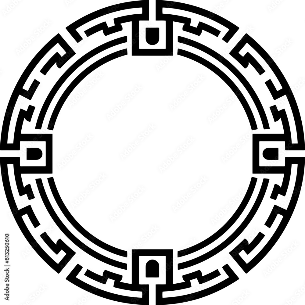 Traditional circle korean frame