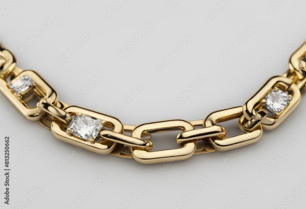 Obraz premium gold chain with diamonds