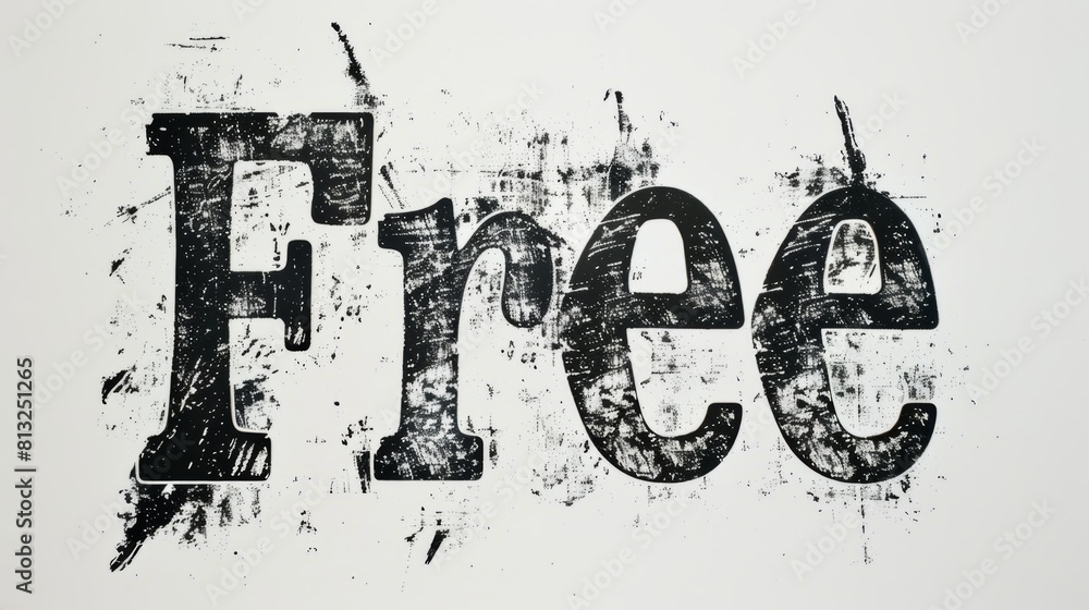 The word Free created in Gothic Calligraphy. The word Free created in Gothic Calligraphy.