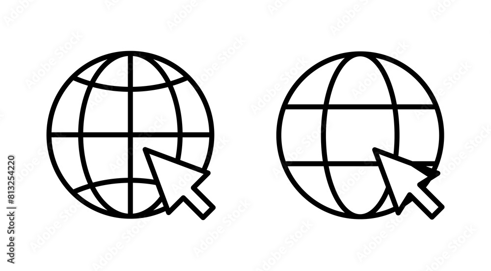 Web icon set. go to web icon. web click icon Web icon set. go to web icon. web click icon