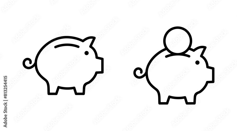 Piggy bank icon vector. piggy money icon Piggy bank icon vector. piggy money icon