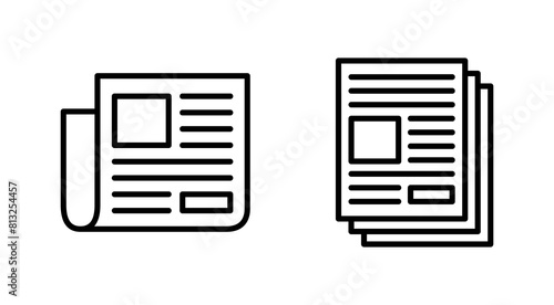 Newspaper icon set. news paper vector sign