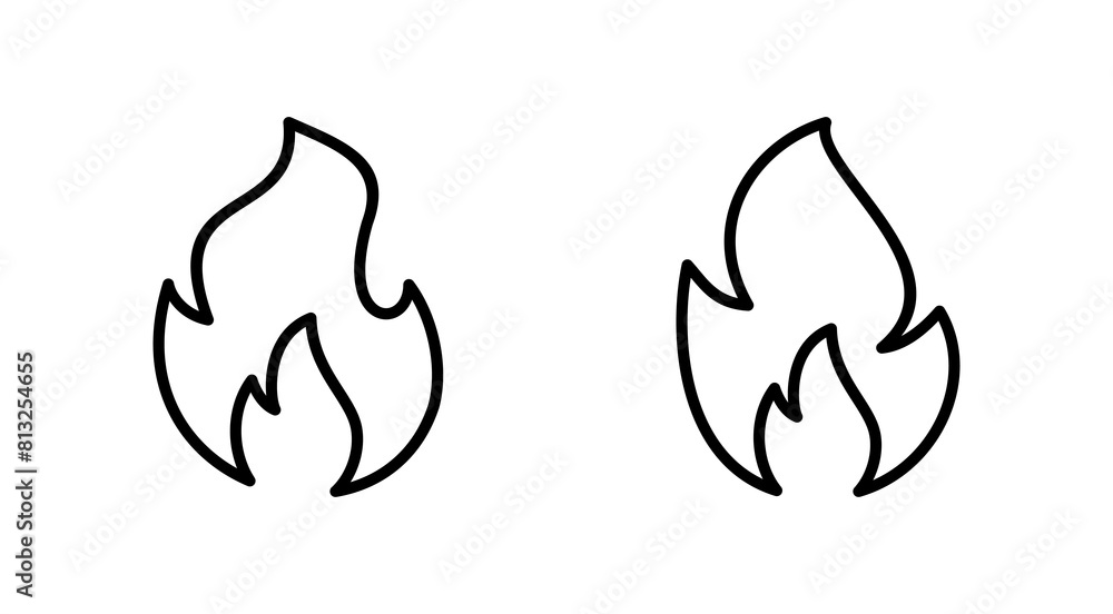 Fire icon set. fire vector icon