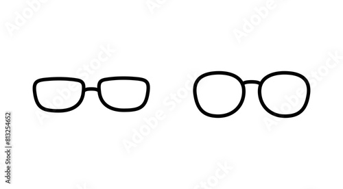 Glasses icon set. Glasses vector icon