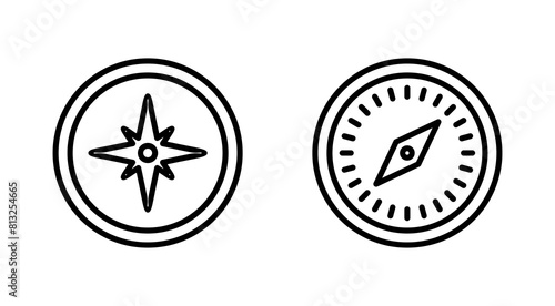 Compass icon set. arrow compass icon vector