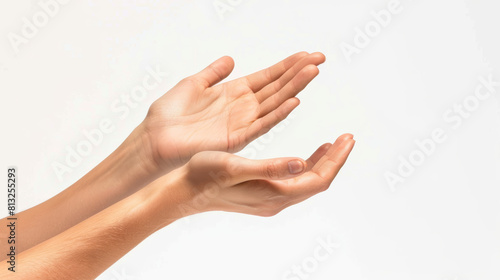 realistic hands clapping on a pure white background © otter2