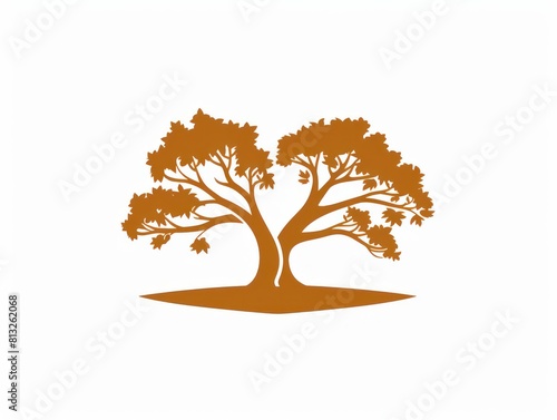 oak trees logo design white background © BALLERY ART