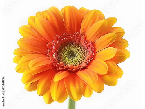 gerbera color flower on white background