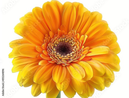 gerbera color flower on white background