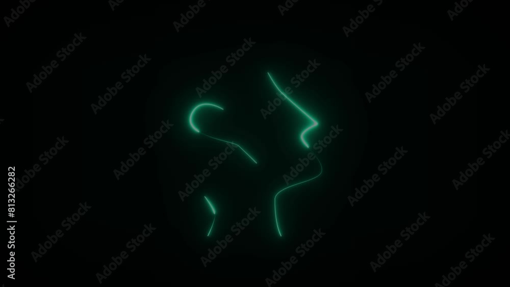 This is a neon icon of nose, ear and throt. This is a neon icon of nose, ear and throt.