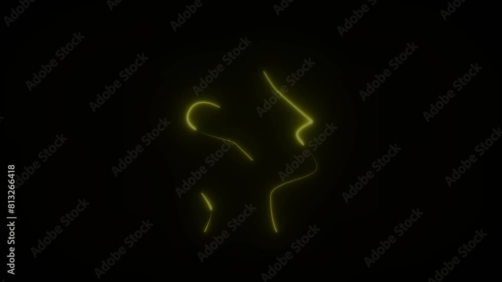 This is a neon icon of nose, ear and throt. This is a neon icon of nose, ear and throt.
