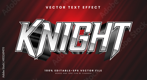 3D knight editable text effect Template