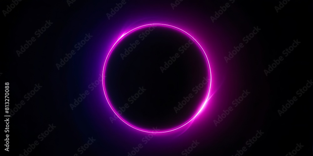 pink circle light frame on black background. Pink light effects on round placeholder for your text on dark background. A blue glowing circle. For futuristic or technology-themed designs pink circle light frame on black background. Pink light effects on round placeholder for your text on dark background. A blue glowing circle. For futuristic or technology-themed designs