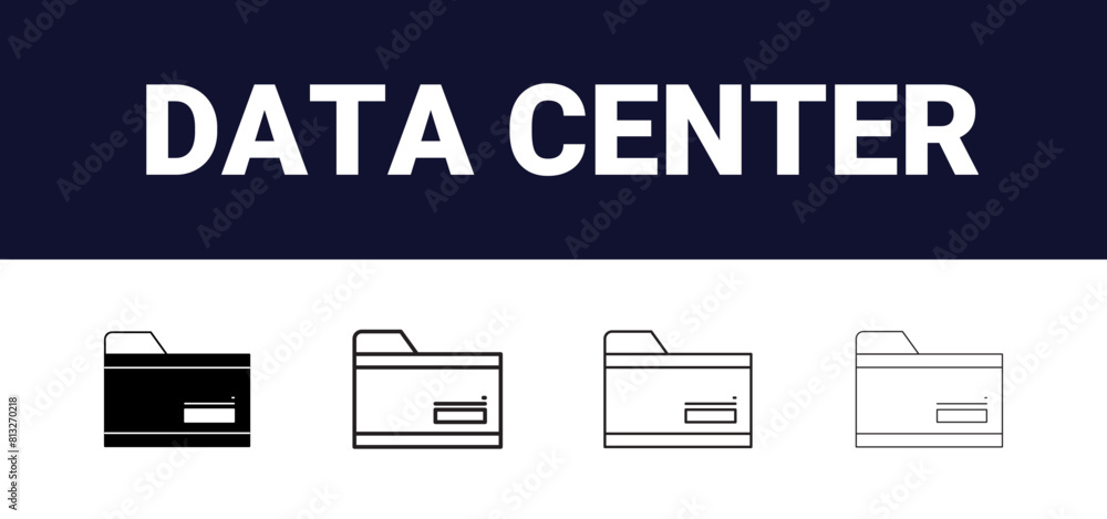 Different style Data center icons set. different style set of data center vector icons for web design. filled, outline, line and stroke style can be used for web, mobile, ui Different style Data center icons set. different style set of data center vector icons for web design. filled, outline, line and stroke style can be used for web, mobile, ui