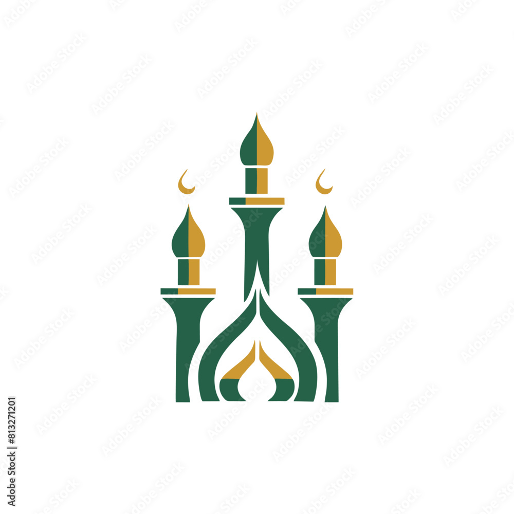 Simple Muslim mosque logo design Simple Muslim mosque logo design