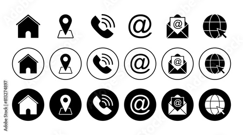 Contact us icon vector. web icon vector. business card contact information icon.