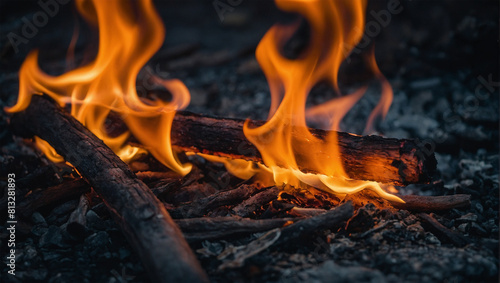 Wallpaper image of burning flames 22