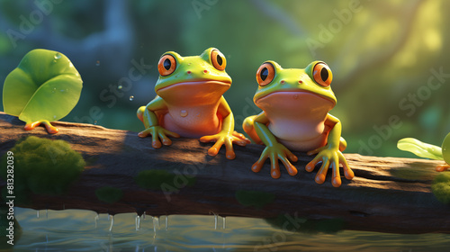 Toads and Frogs Image  Pattern Style  For Wallpaper  Desktop Background  Smartphone Cell Phone Case  Computer Screen  Cell Phone Screen  Smartphone Screen  16 9 Format - PNG
