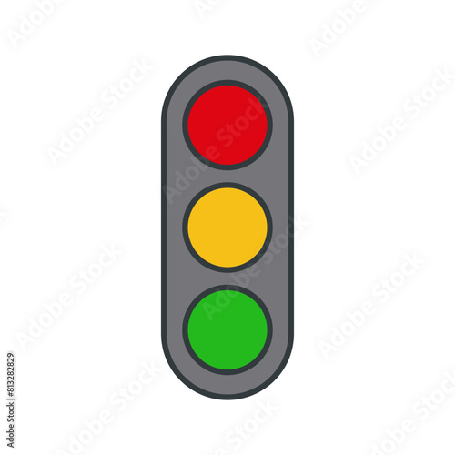 Traffic Light icon design templates simple and modern concept