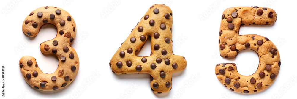 Numbers 3, 4, 5. Crunchy Cookie Alphabet: Delicious Letter Treats. Numbers 3, 4, 5. Crunchy Cookie Alphabet: Delicious Letter Treats.