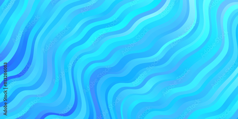 Light BLUE vector template with curved lines. Light BLUE vector template with curved lines.