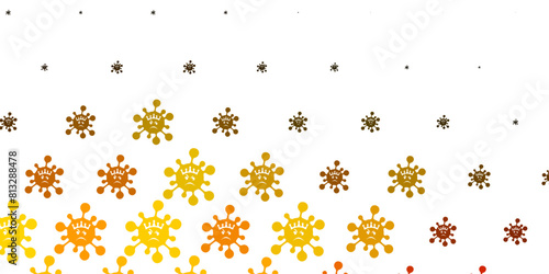 Light Green, Yellow vector texture with disease symbols.