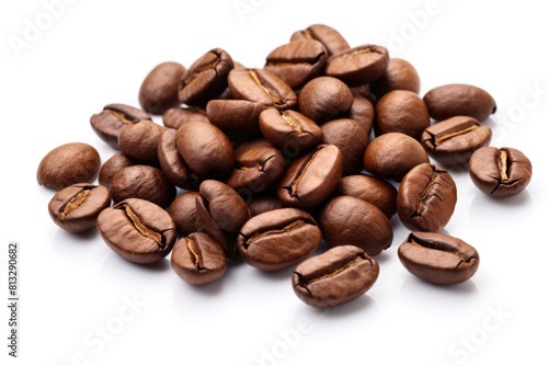 Isolated roasted coffee on white background © Graphics Box