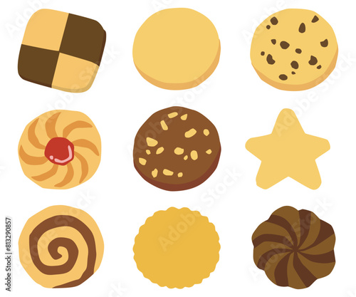 かわいいクッキーのイラストセット