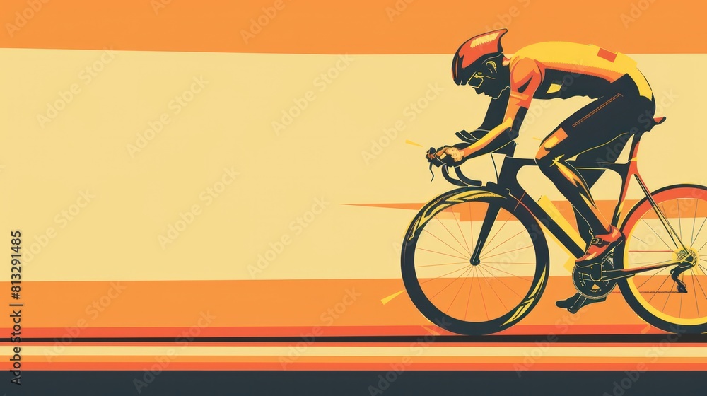 Fototapeta premium Cyclist Vector Art DEsign