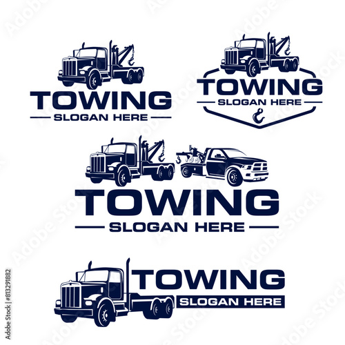 auto towing logo, Perfect logo for business related to automotive