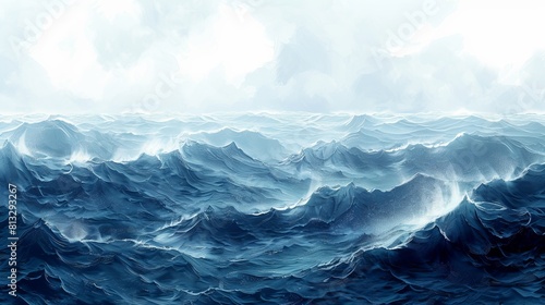 Illustration ocean waves photo