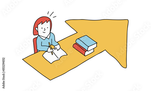 勉強が将来につながるイメージイラスト