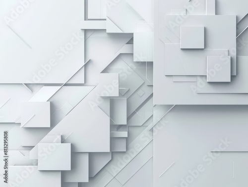 3D rendering of geometric shapes. Abstract background with squares and rectangles.