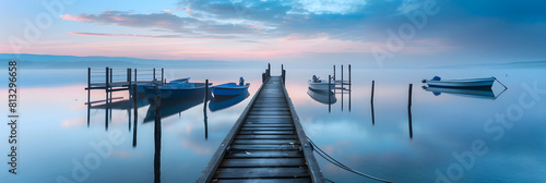 Captivating Dawn at the Harbor: A Vision of Serenity and Anticipation photo