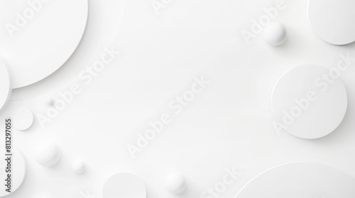 White circle geometrical abstract illustration background © kheat