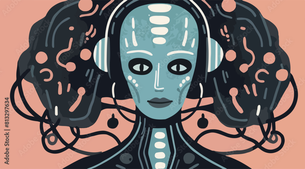 Vector Illustration of Robotics or AI - Future Technology Concepts and Innovations Vector Illustration of Robotics or AI - Future Technology Concepts and Innovations