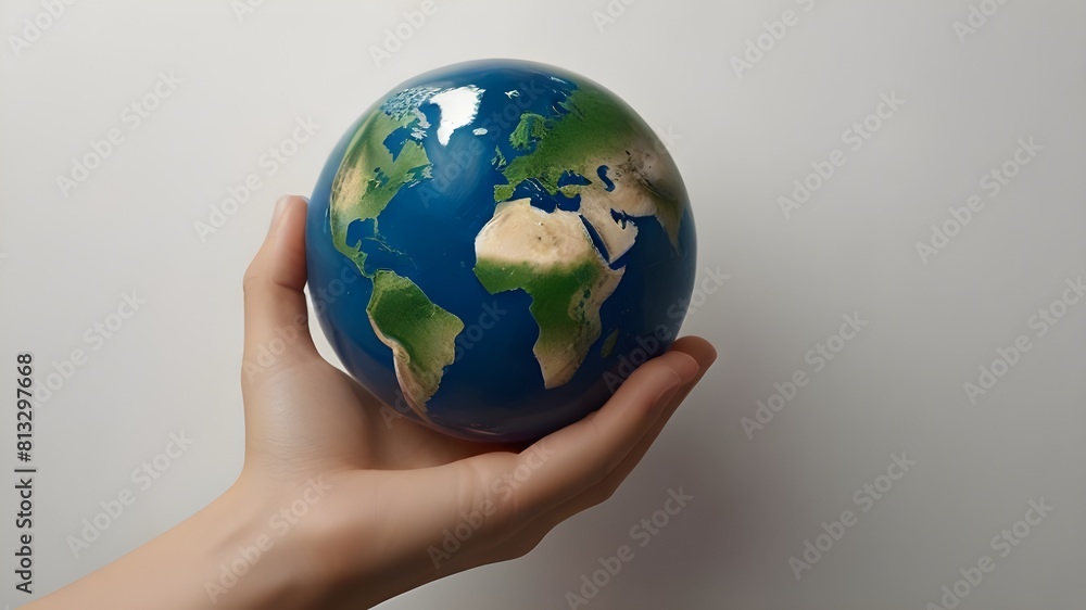 Earth day concept on white background Generative AI Earth day concept on white background Generative AI