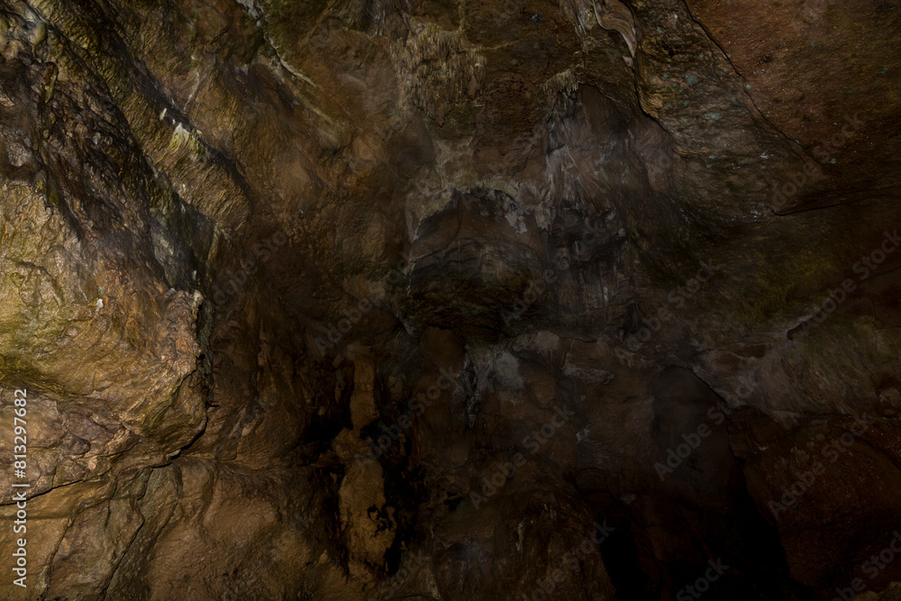Speleology. The Bacho Kiro cave, Dryanovo, Bulgaria. Stalactite, and stalagmite speleothem formations. Speleology. The Bacho Kiro cave, Dryanovo, Bulgaria. Stalactite, and stalagmite speleothem formations.