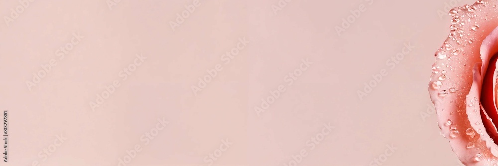 Fototapeta premium close-up of pink rose champagne motion splash