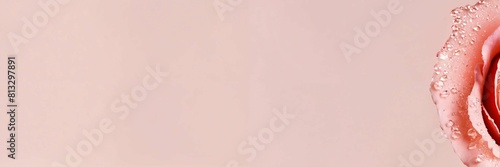 close-up of pink rose champagne motion splash photo