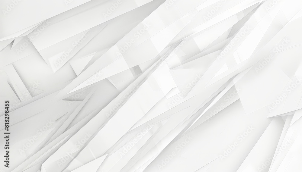 Obraz premium Abstract white background with sharp edges and lines.