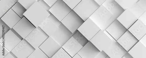 Abstract white geometric pattern. 3d rendering illustration.