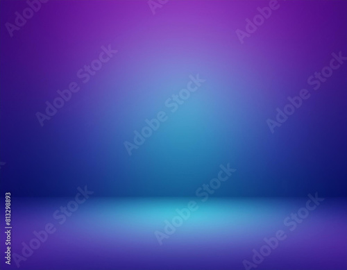 Empty dark blue purple studio background, gradient shade
