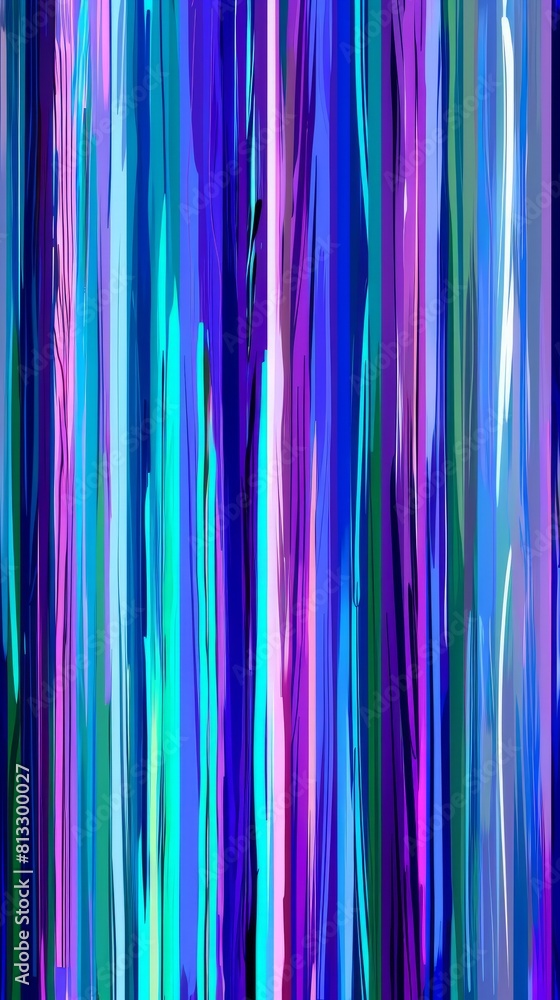 Vertical artistic stripes in blue and purple tones on a striped background Vertical artistic stripes in blue and purple tones on a striped background