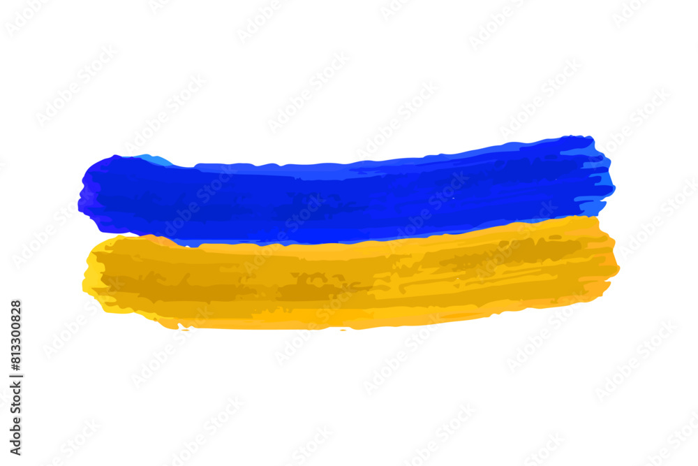 Obraz premium watercolor paint strokes paint brush modern textured isolated on white background design element for designer tasks