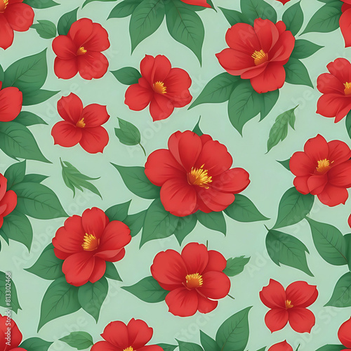 Floral Pattern and Background Design  Colorful Flower Background