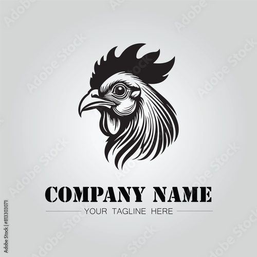 Chicken head symbol for logo company vector image	