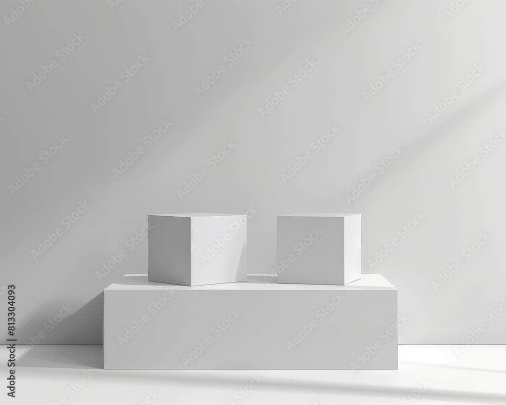 White minimal abstract background. Empty space for your product. Geometric shapes. 3d rendering. White minimal abstract background. Empty space for your product. Geometric shapes. 3d rendering.
